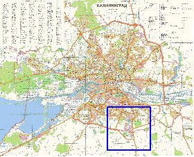 mapa de Kaliningrado