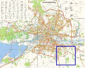 mapa de Kaliningrado