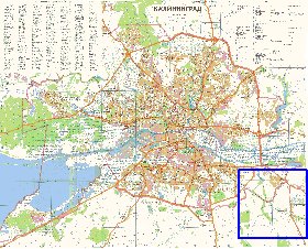 mapa de Kaliningrado