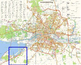 mapa de Kaliningrado