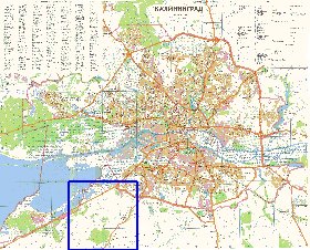 mapa de Kaliningrado