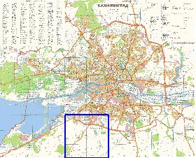 mapa de Kaliningrado