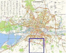 mapa de Kaliningrado