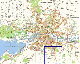 mapa de Kaliningrado