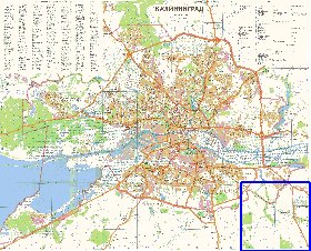 mapa de Kaliningrado