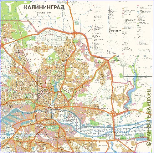 mapa de Kaliningrado