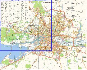 mapa de Kaliningrado