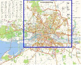 mapa de Kaliningrado