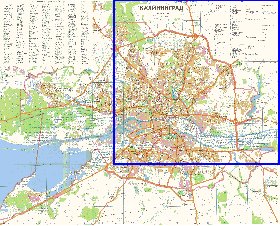 mapa de Kaliningrado