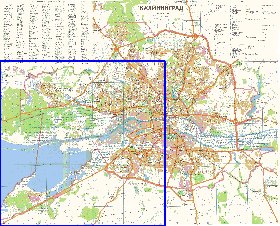 mapa de Kaliningrado