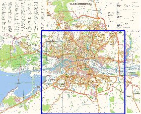 mapa de Kaliningrado