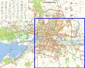 mapa de Kaliningrado