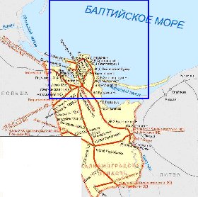 Transport carte de Oblast de Kaliningrad