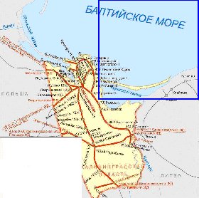 Transport carte de Oblast de Kaliningrad