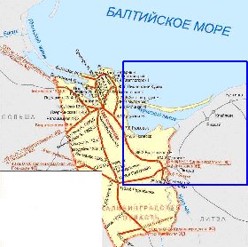 Transport carte de Oblast de Kaliningrad