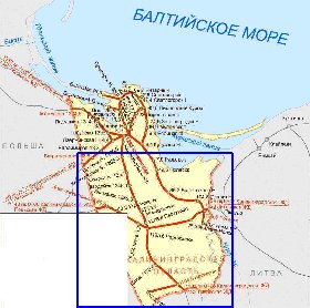 Transport carte de Oblast de Kaliningrad