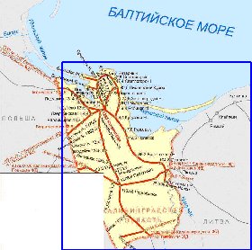 Transport carte de Oblast de Kaliningrad