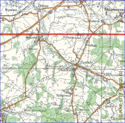 carte de Oblast de Kaliningrad