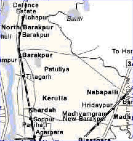 mapa de Calcuta