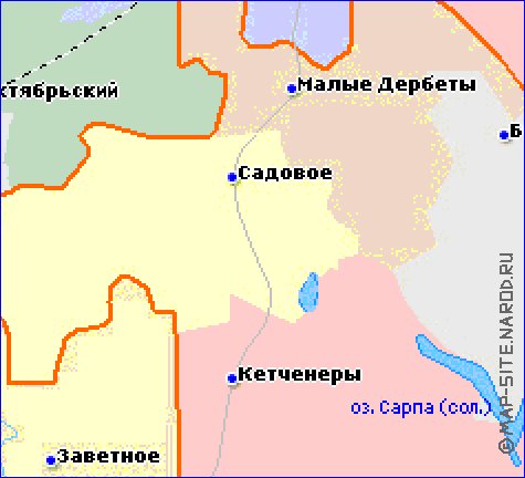 Administratives carte de Kalmoukie