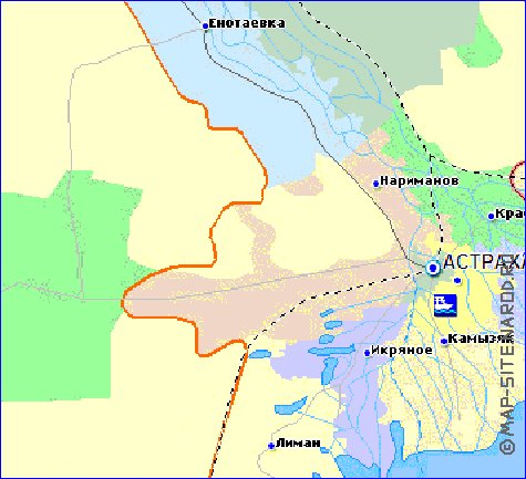 Administratives carte de Kalmoukie