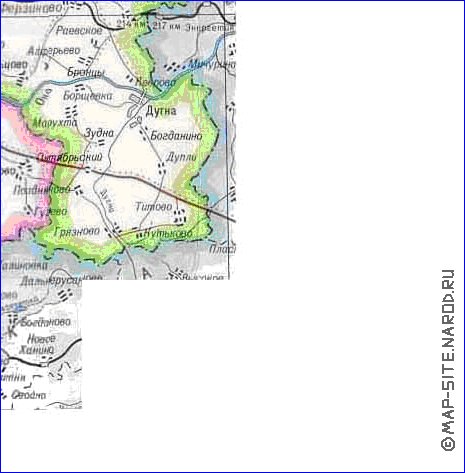 Administratives carte de Oblast de Kalouga