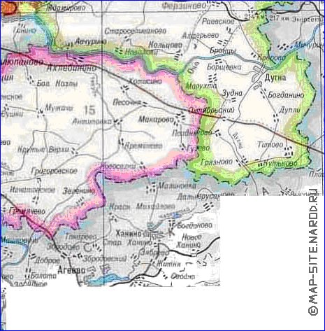 Administratives carte de Oblast de Kalouga