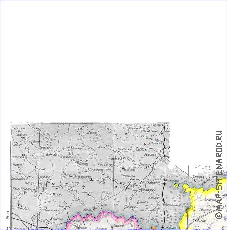 Administratives carte de Oblast de Kalouga