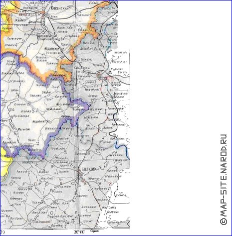 Administratives carte de Oblast de Kalouga