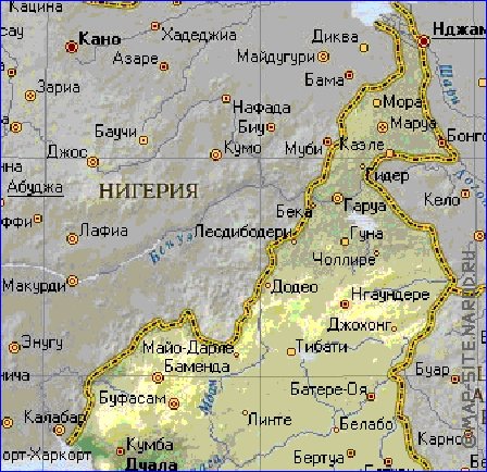 carte de Cameroun