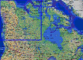 Administrativa mapa de Canada em ingles