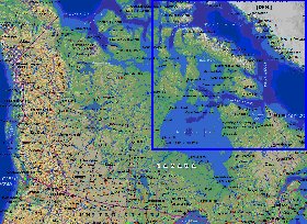 Administrativa mapa de Canada em ingles