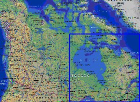 Administrativa mapa de Canada em ingles