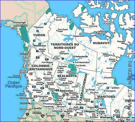 Administratives carte de Canada