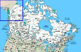 Administrativa mapa de Canada em frances