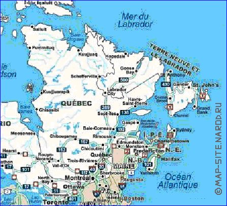 Administratives carte de Canada