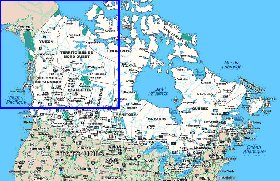 Administrativa mapa de Canada em frances