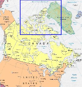 Administrativa mapa de Canada