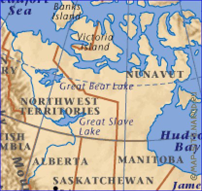 carte de Canada en anglais