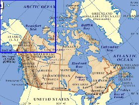 mapa de Canada em ingles