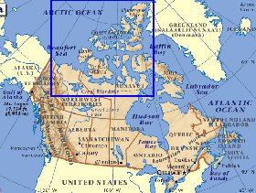 mapa de Canada em ingles