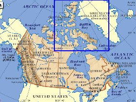 mapa de Canada em ingles