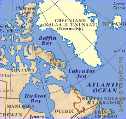 carte de Canada en anglais