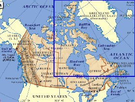 carte de Canada en anglais