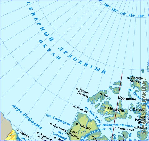 Fisica mapa de Canada