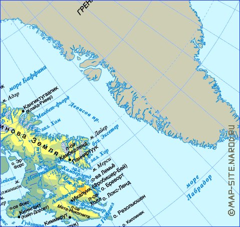 Fisica mapa de Canada