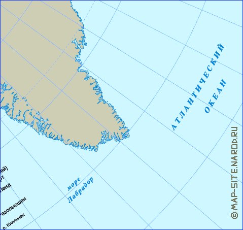 Physique carte de Canada