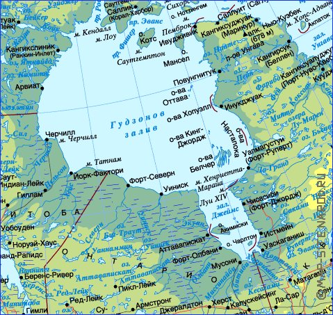 Fisica mapa de Canada