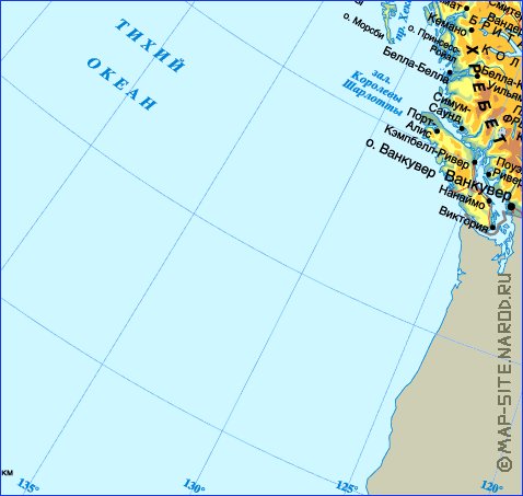 Fisica mapa de Canada