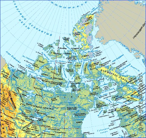 Fisica mapa de Canada